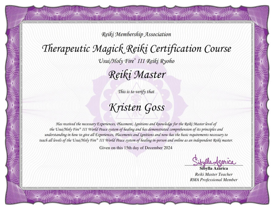 Usui/Holy Fire® III World Peace Reiki Master Teacher